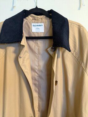 Old Navy Long Barn Coat | Tan | Size S Tall